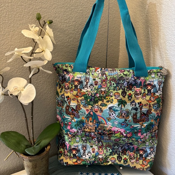 JuJuBe x Tokidoki All That Tote Fantasy  Paradise NWOT Diaper Bag/Beach Bag - Picture 5 of 10